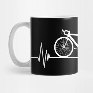 Bicycle Heartbeat,Cyclist Biker Heartbeat Biking ,cycling lovers Mug